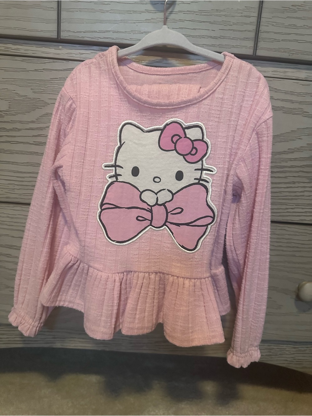 Hello Kitty Pink Peplum Long-Sleeve Top for Kids and Pants